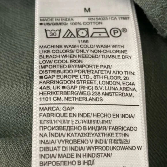 Gap Relaxed Utility Jacket Green Women's M 100% Cotton - Picture 6 of 6